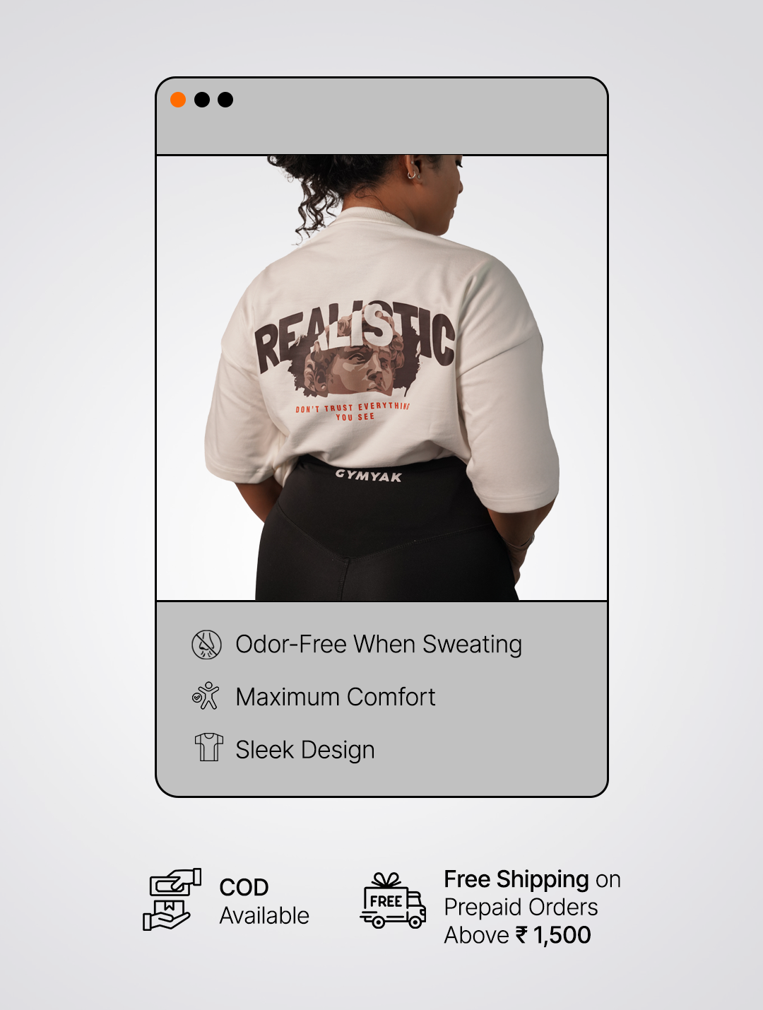 REALISTIC Odorless Oversized T-Shirt for Women