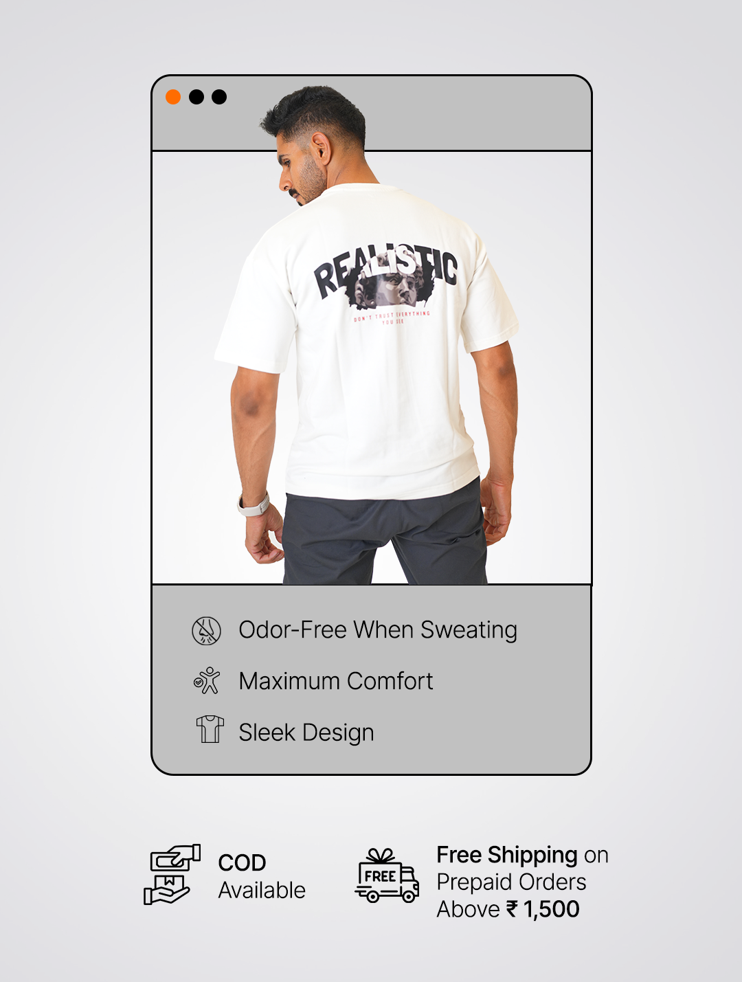 REALISTIC Odorless Oversized T-Shirt (Men)