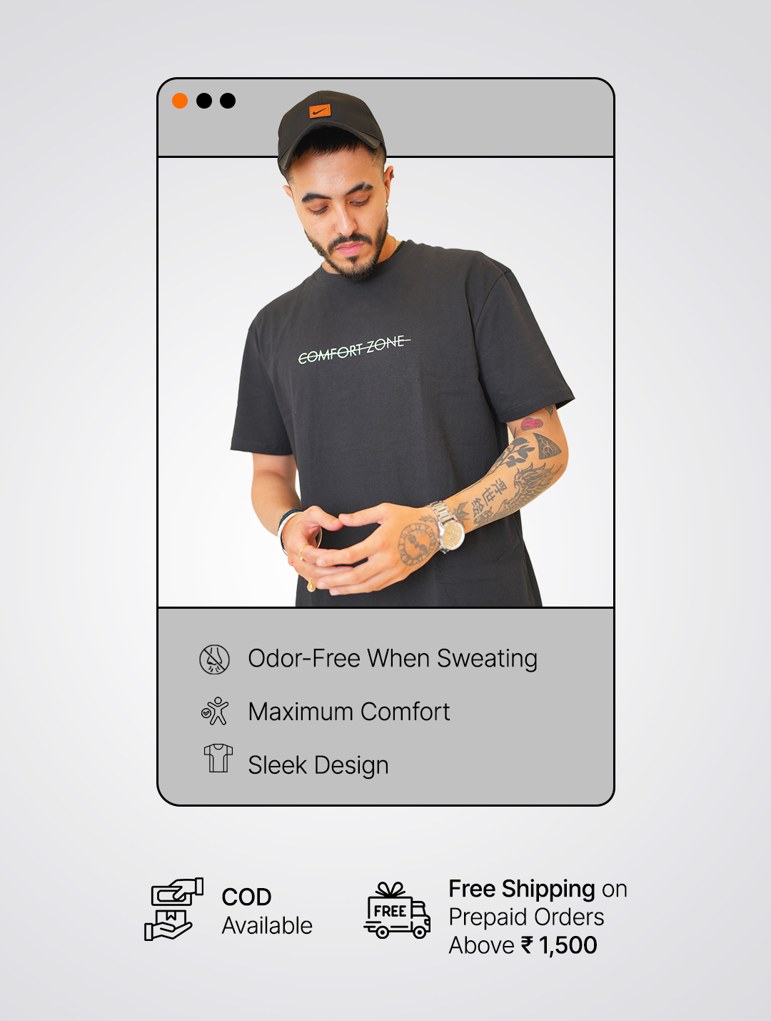 Comfort Zone Odorless Oversized T-Shirt Men