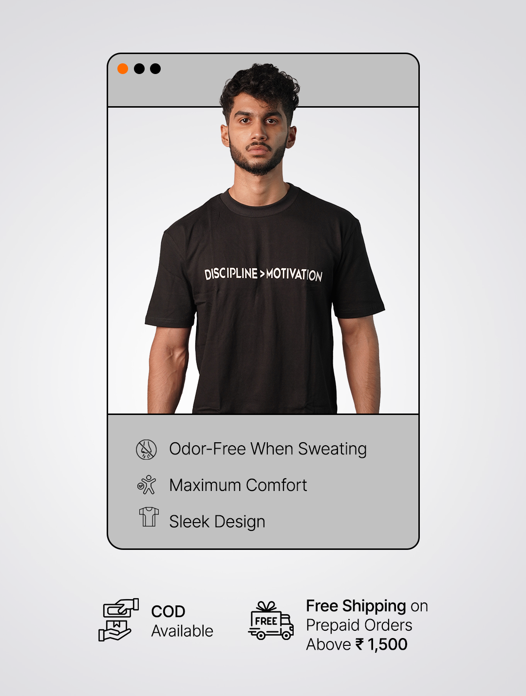 Discipline > Motivation Odorless Oversized T-Shirt