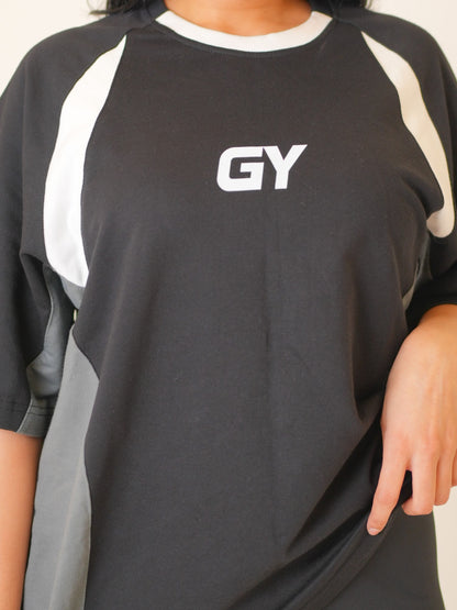 GY Official Odorless Oversized Black Tee