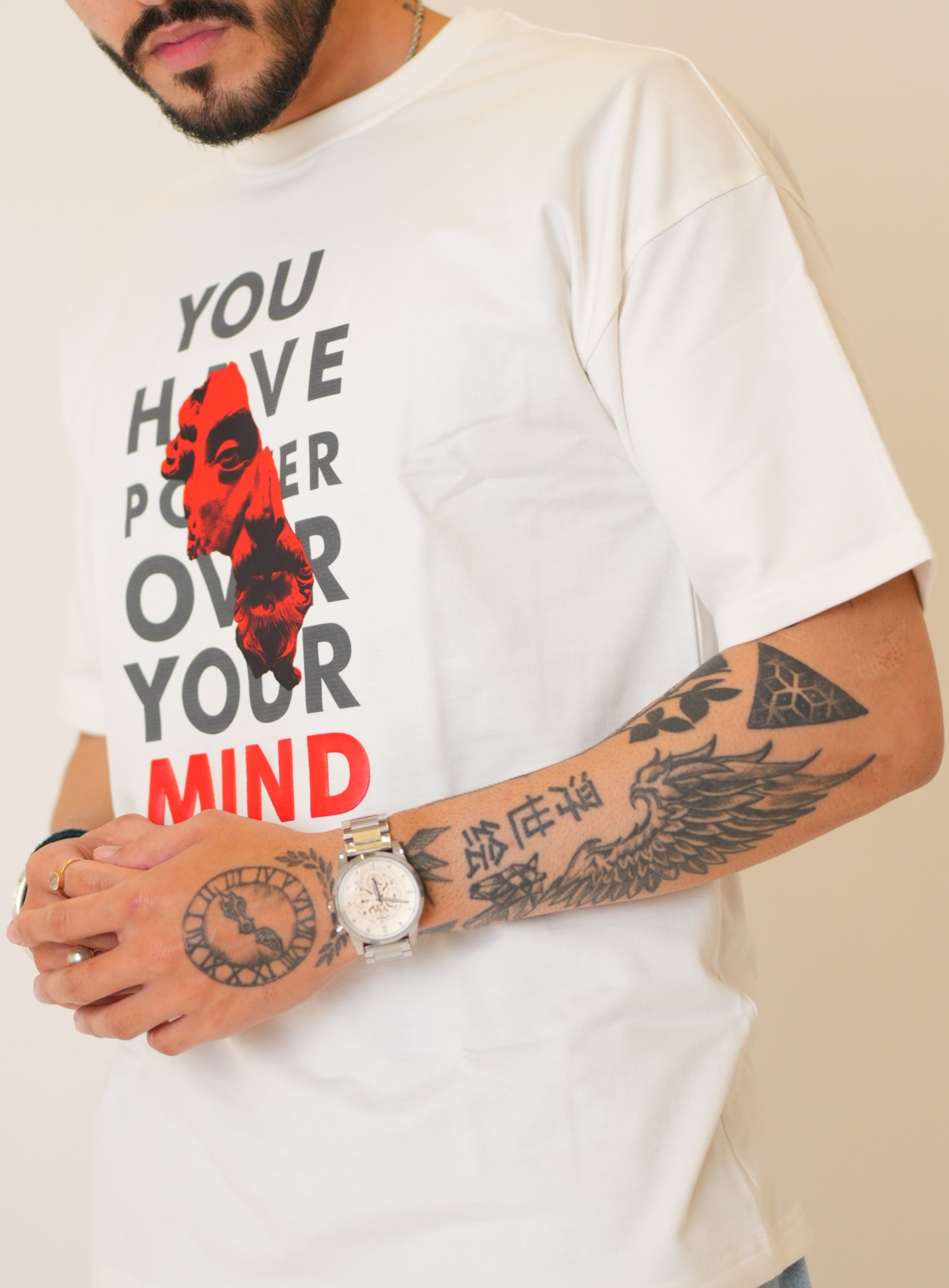 Power Over Mind Odorless Oversized T-Shirt